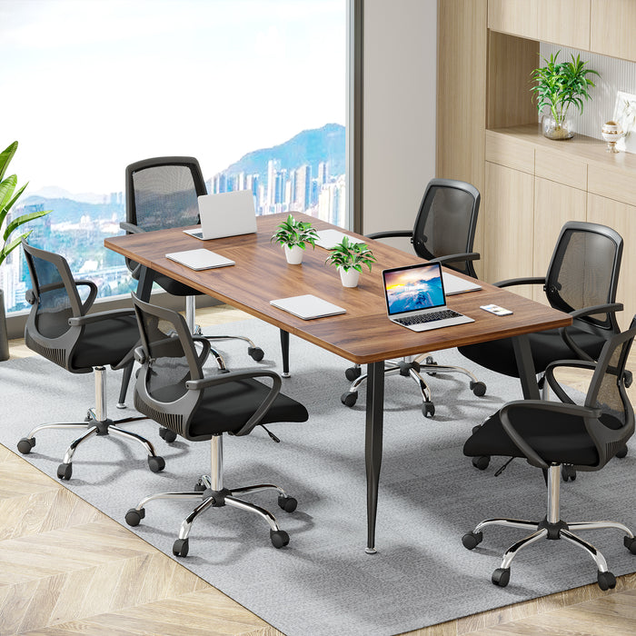 Tribesigns 6FT Conference Table, Rectangular Meeting Room Seminar Table Tribesigns