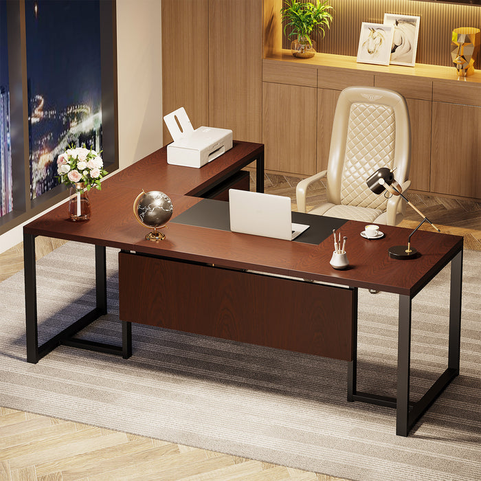 Tribesigns L-Shaped Desk, 70.8’’ Executive Desk with Mobile File Cabinet Tribesigns