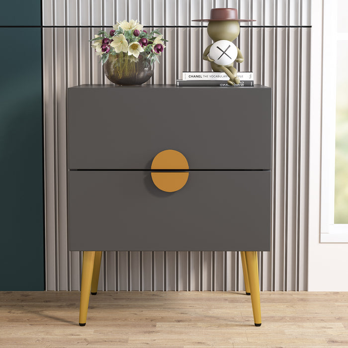 Nightstands, Modern Bedside Table with 2 Drawers Tribesigns