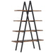 4-Tier Bookshelf, A-Shaped Bookcase Industrial Ladder Display Shelf Tribesigns