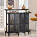 4-Tier Home Bar Unit, Liquor Bar Table with Storage and Footrest Tribesigns