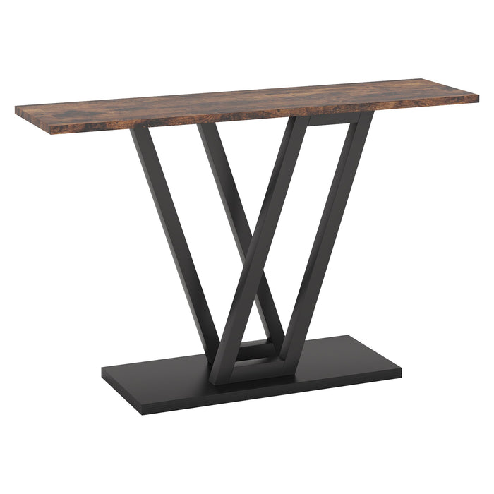43 Inch Console Table, Industrial Entryway Hallway Table Tribesigns