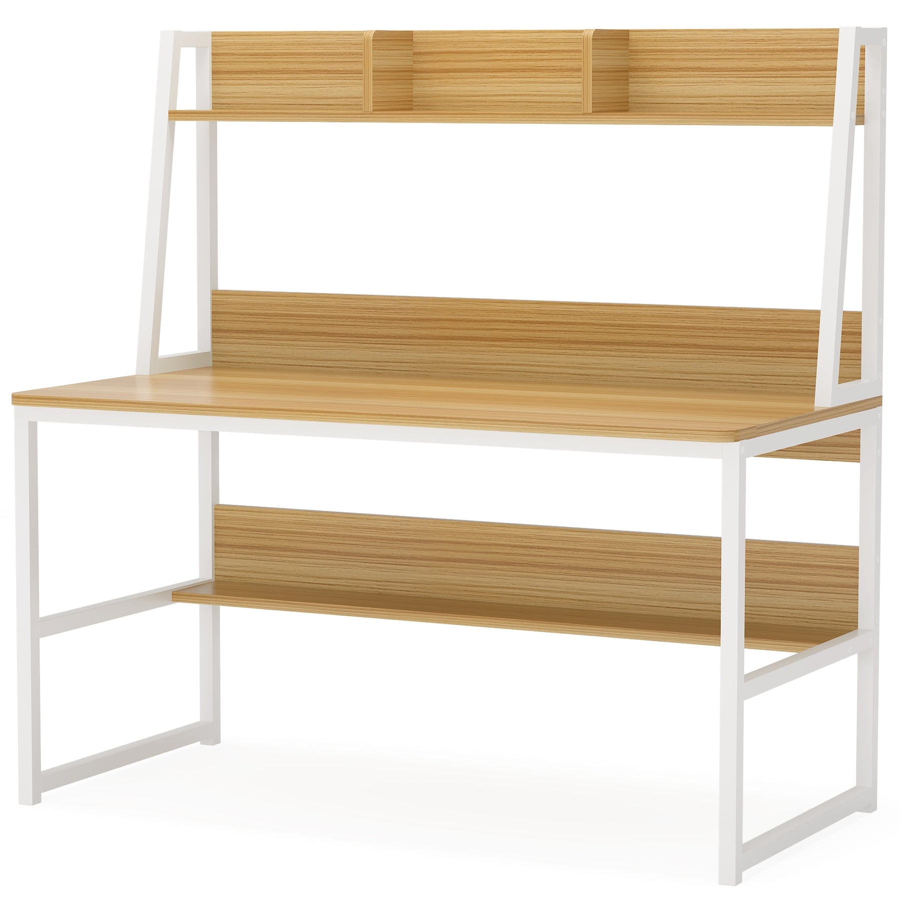 Tribesigns Compact Computer Desk with Hutch & Storage Shelf