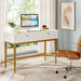 47" Computer Desk, Modern Study Writing Desk with 2 Drawers Tribesigns