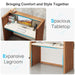 47" Reception Desk, Modern Front Desk Retail Counter for Office Tribesigns