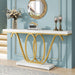 Console Table, 55 Inch Entryway Table Faux Marble Sofa Table Tribesigns