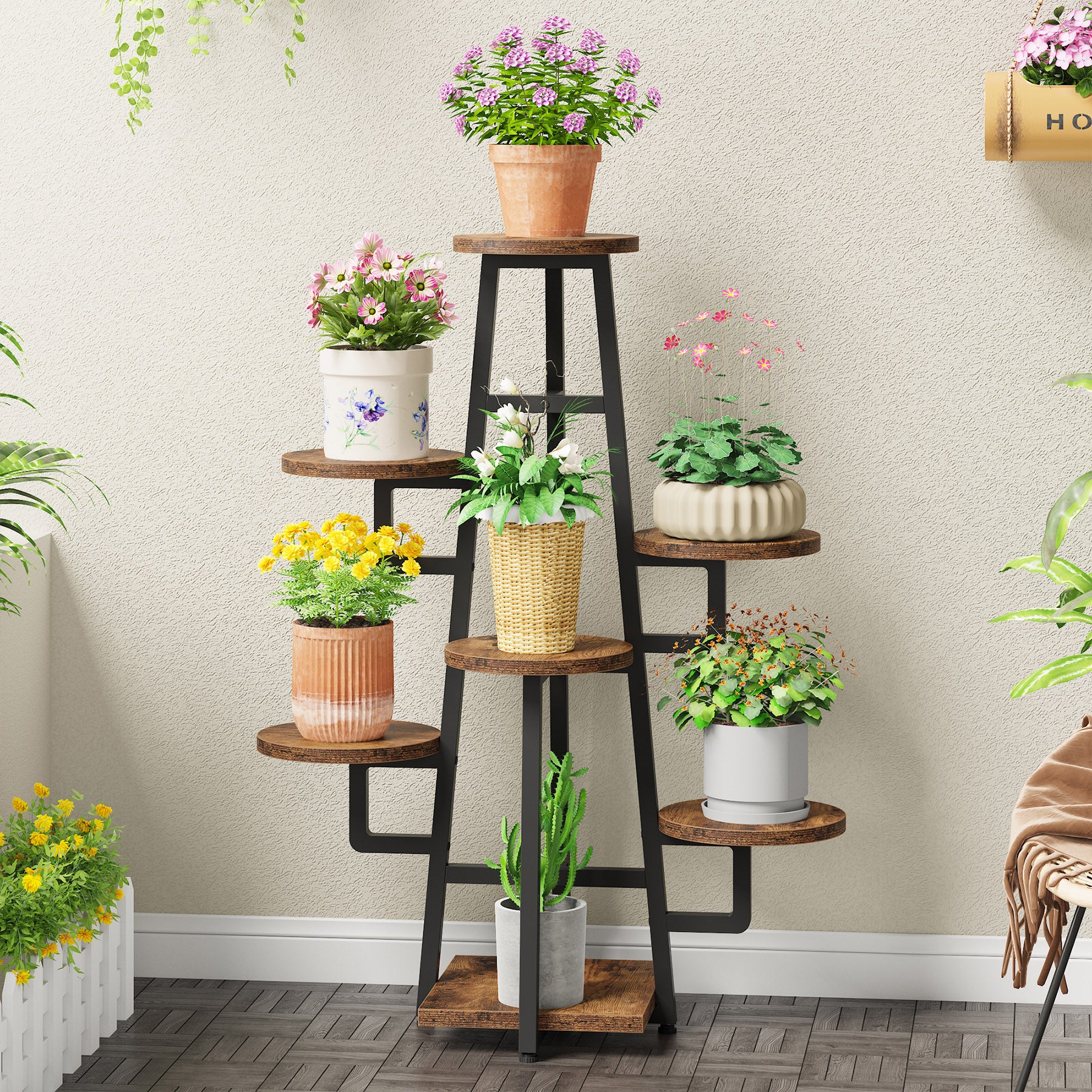 Tribesigns Plant Stand 7 Tier Plant Pots Holder Rack Flower Shelf tribesigns-plant-stand-7-tier-plant-pots-holder-rack-flower-shelf