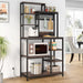 Bakers Rack with Power Outlet, 9-Tier Microwave Stand with Hutch Tribesigns