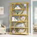 Tribesigns Bookshelf, 5-Tier Bookcase Display Rack with Chic Circular Design Tribesigns