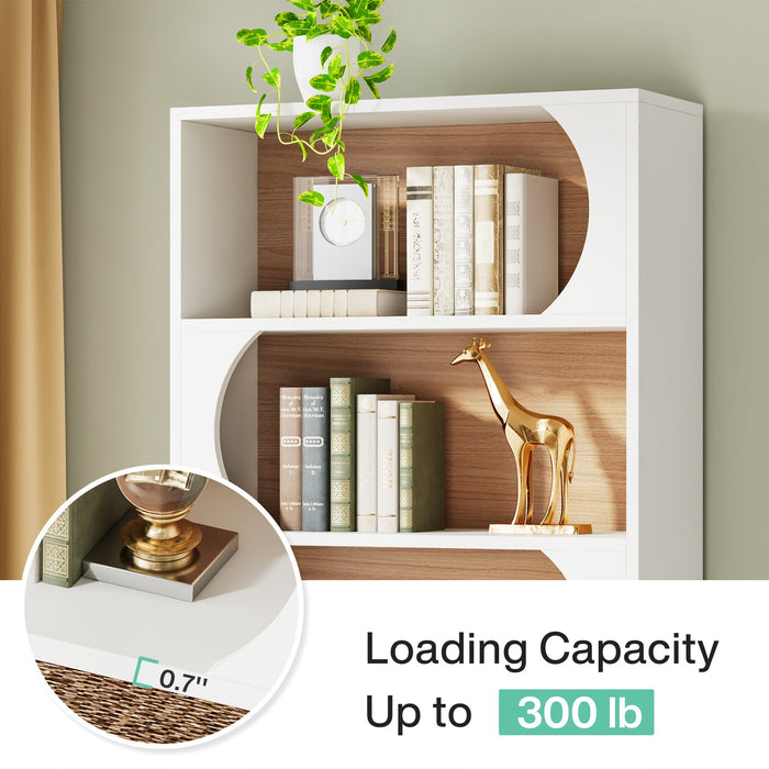 5-Tier Bookcase, 71" Wood Etagere Bookshelf with Storage Shelves Tribesigns