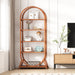 5-Tier Bookshelf, 70.8" Open Bookcase Arched Display Rack Tribesigns