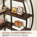5-Tier Corner Bookshelf, Industrial 69" Corner Bookcase Display Rack Tribesigns
