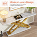 55" Console Table Modern Faux Marble Sofa Entryway Table Tribesigns