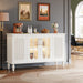 59" Sideboard Buffet, Wooden Storage Cabinet with LED Light & Doors Tribesigns