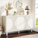 59.4" Sideboard Buffet, White Credenza Storage Cabinet with Doors Tribesigns