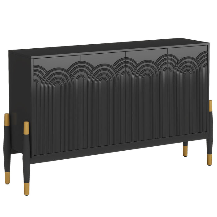 59.8" Sideboard Buffet, Modern Credenza Storage Cabinet with 2 Doors Tribesigns