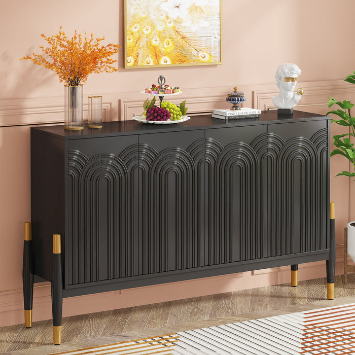 59.8" Sideboard Buffet, Modern Credenza Storage Cabinet with 2 Doors Tribesigns