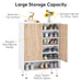 18-Pair Shoe Cabinet, 6-Tier Shoe Rack Organizer Cabinet with Door Tribesigns