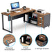 Tribesigns 55 Inch L-Shaped Computer Executive Desk with 47 inch File Cabinet Tribesigns