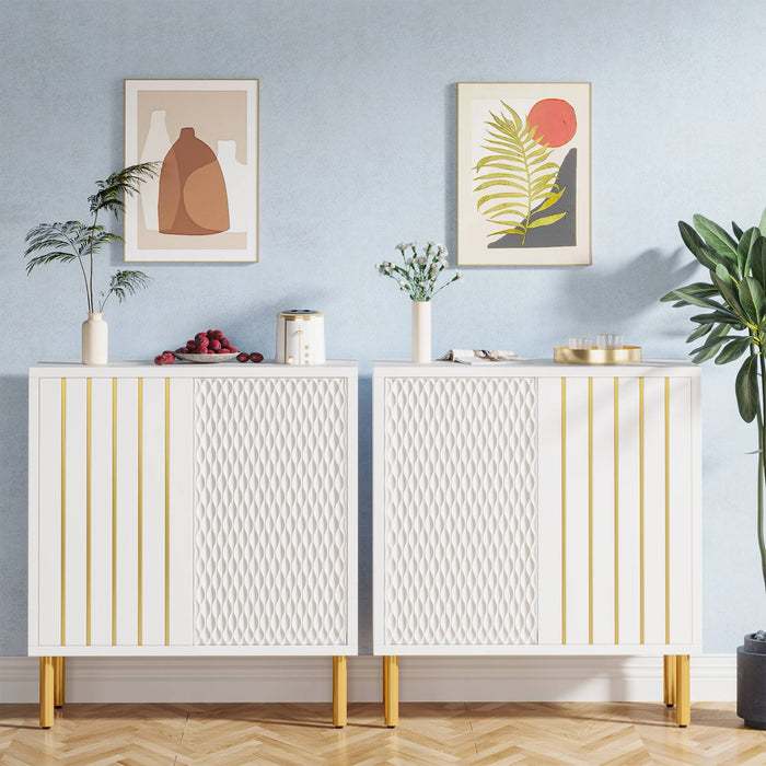 Sideboard Buffet, 63" Modern Storage Cabinet with Doors Tribesigns