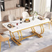 Modern Dining Table, 70.9" Kitchen Dinner Table for 6-8 People Tribesigns