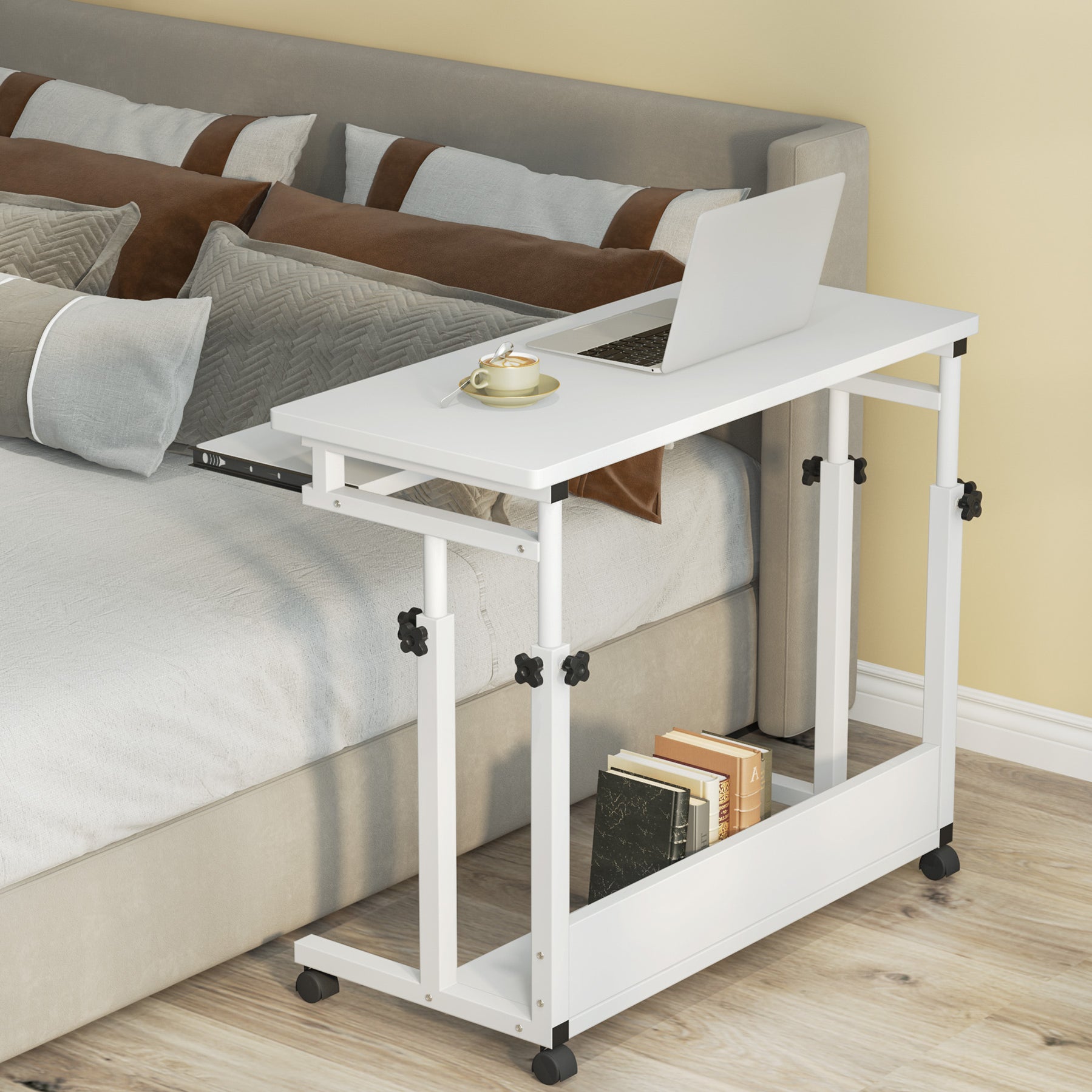 Tribesigns Height Adjustable Desk Rolling Standing Desk Portable Desk