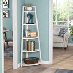 Tribesigns Corner Shelf, 5 Tier Corner Storage Rack Ladder Bookcase Tribesigns