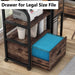 File Cabinet, 3 Tier Mobile Printer Stand with Legal Size Drawer Tribesigns