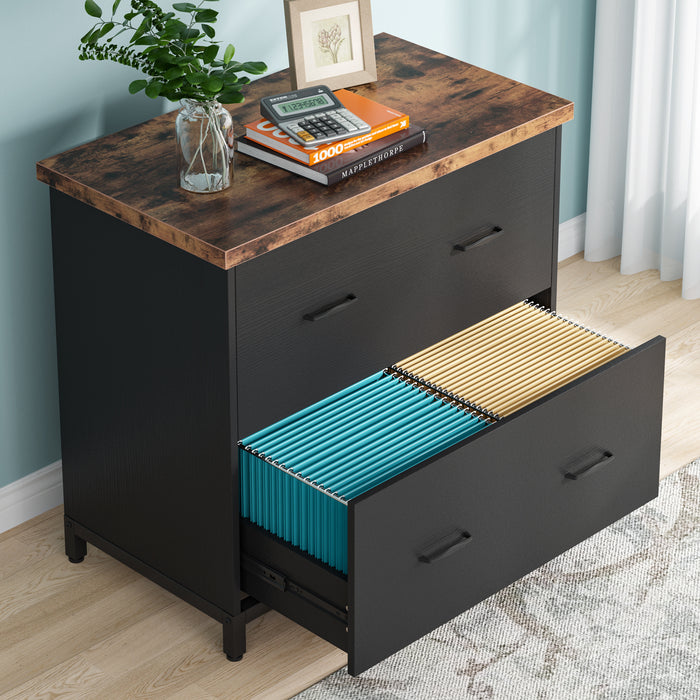 2-Drawer File Cabinet, Lateral Filing Cabinet Printer Stand Tribesigns
