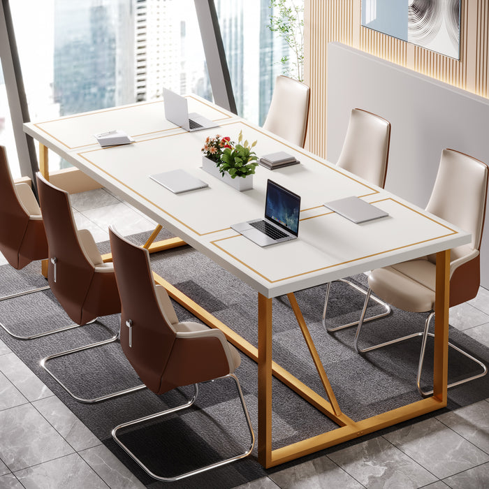 Tribesigns 6FT Conference Table, 70.9’’ Modern Large Executive Computer Desk Tribesigns