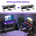 Tribesigns Gaming Desk, 102" Two Person Computer Desk with Shelves Tribesigns