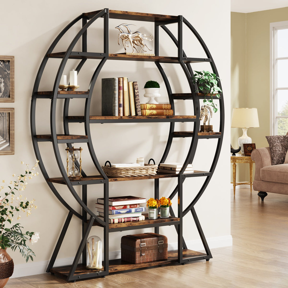 https://tribesigns.com/cdn/shop/products/6-tier-bookshelf-69-large-oval-triple-wide-bookcase-with-metal-frame-627225_1200x1200.jpg?v=1702027476