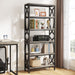 6-Tier Bookshelf, 70.8" Tall Bookcase Open Storage Shelf with Metal Frame Tribesigns