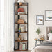 6-Tier Corner Shelf, Small Corner Bookshelf Storage Rack Tribesigns