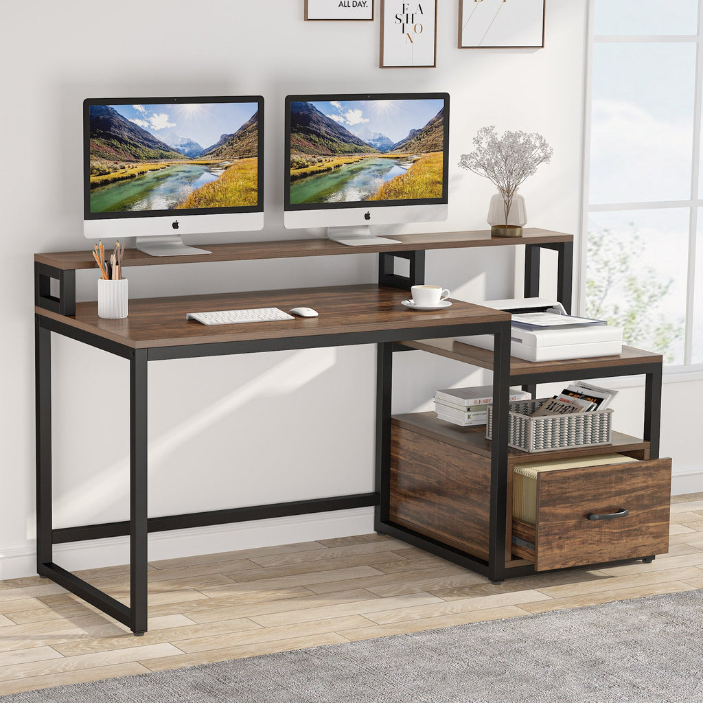 Desks With Drawers - Home & Office Furniture - Tribesigns