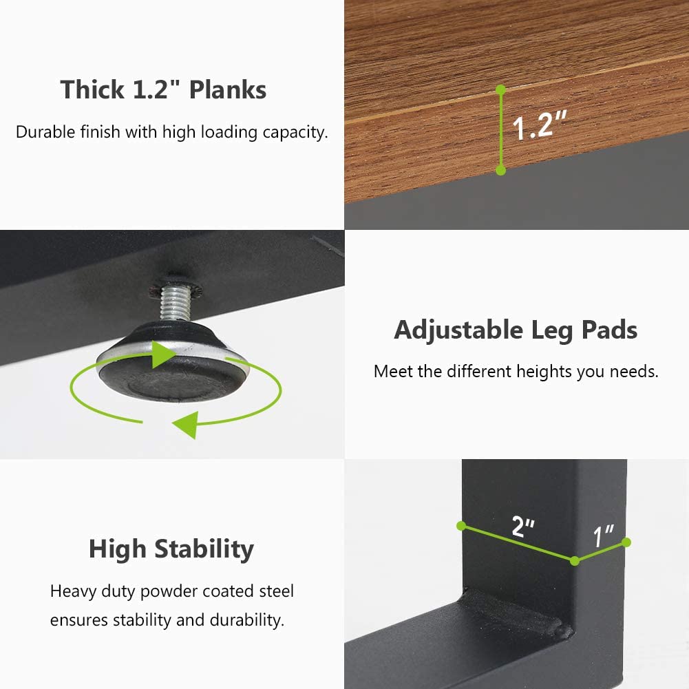 Tribesigns 55'' Modern Computer Desk with Front baffle