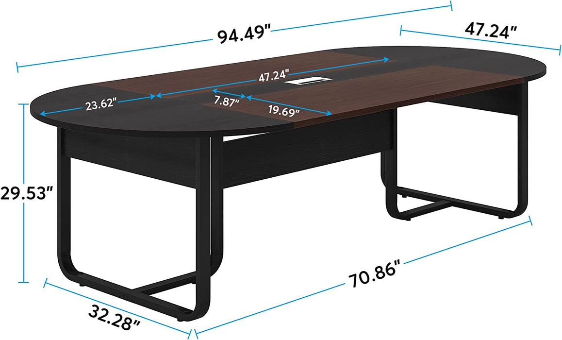 Tribesigns Conference Table, 8FT Oval Meeting Table with Splice Board Tribesigns