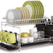 1Easylife Dish Drying Rack, 2 Tier Large Kitchen Dish Rack with Removable Drainboard Tribesigns