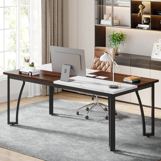 62.9" Computer Desk, Large Office Executive Desk Conference Table Tribesigns