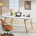 62.9" Executive Desk, Modern Computer Desk with Faux Marble Finish Tribesigns