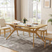 63" Dining Table for 6, Kitchen Table with X-Shaped Solid Wood Legs Tribesigns