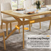63" Dining Table for 6, Kitchen Table with X-Shaped Solid Wood Legs Tribesigns