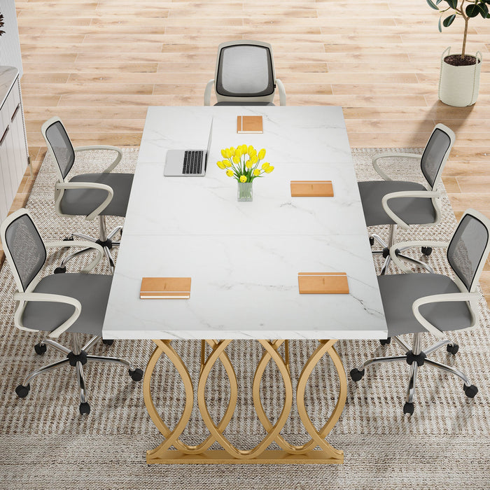 63" Executive Desk, Modern Computer Desk Conference Room Table Tribesigns