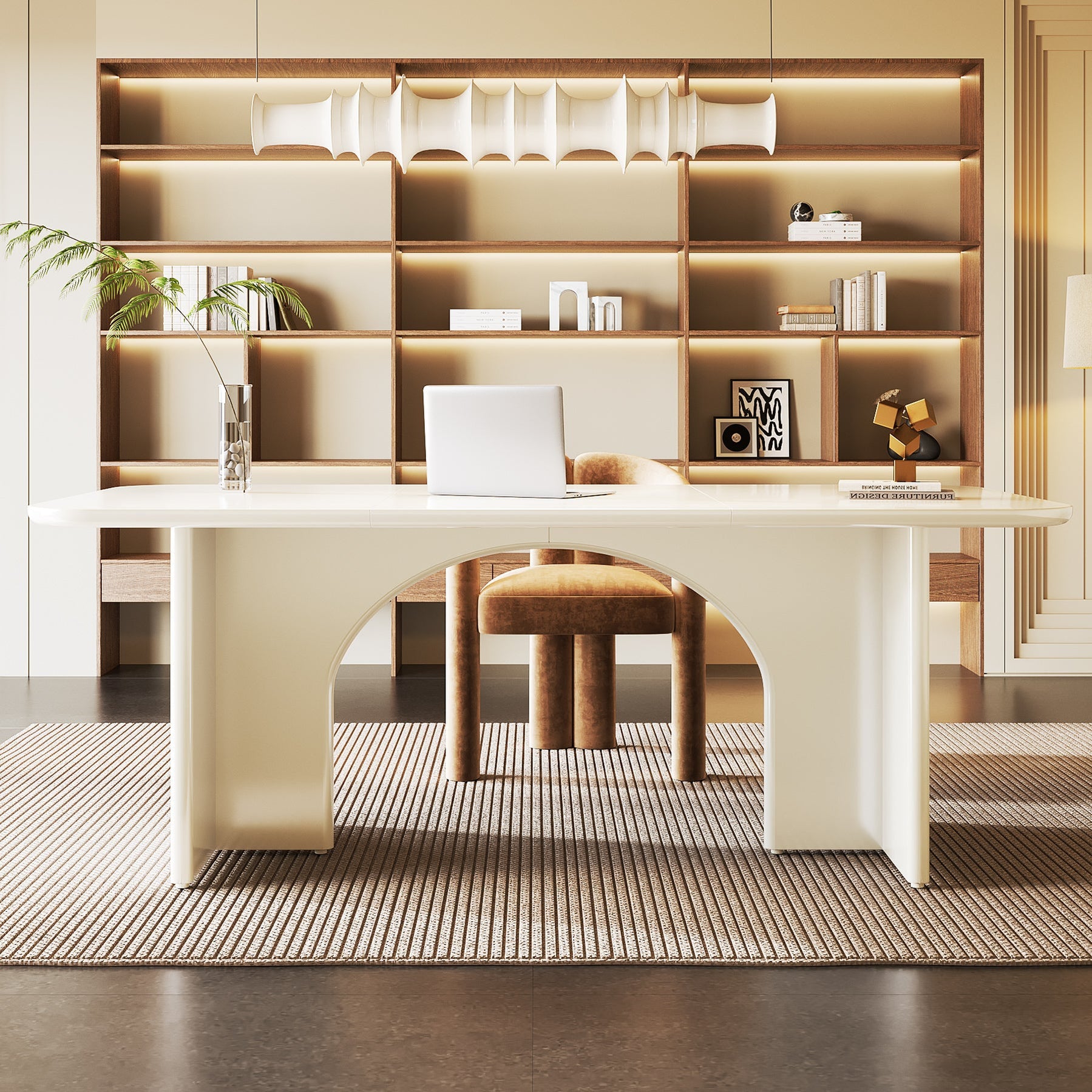 Tribesigns 63" Executive Desk Computer Desk with Arch Design Legs
