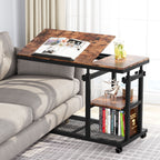 C Table, Mobile Snack Side Table with Tiltable Drawing Board Tribesigns