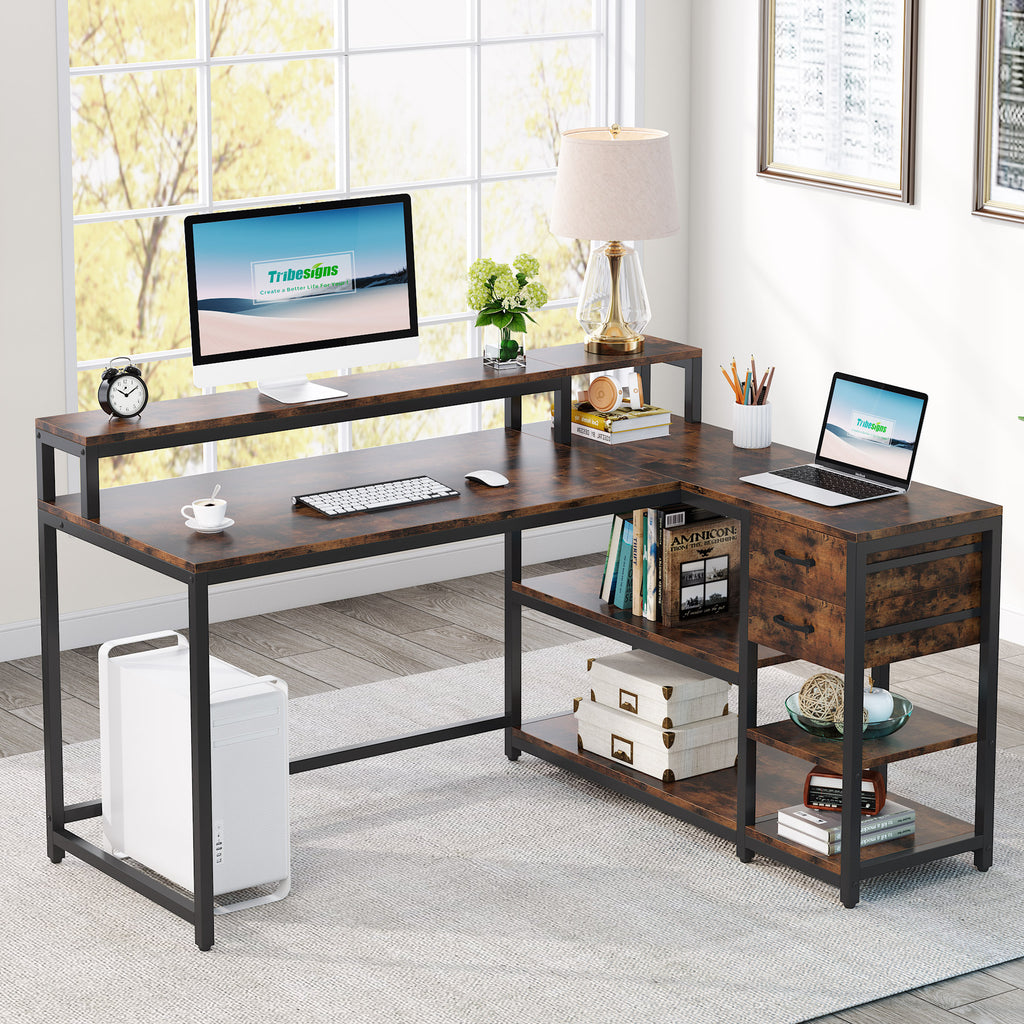 Desks With Drawers - Home & Office Furniture - Tribesigns