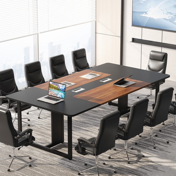 Tribesigns 8FT Rectangle Conference Table, 10 People Meeting Table