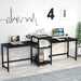 Tribesigns Two Person Desk, 96.9" Double Computer Desk with Storage Shelves Tribesigns