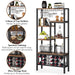 Wine Rack, Industrial Wine Bakers Rack Wine Display Cabinet Tribesigns
