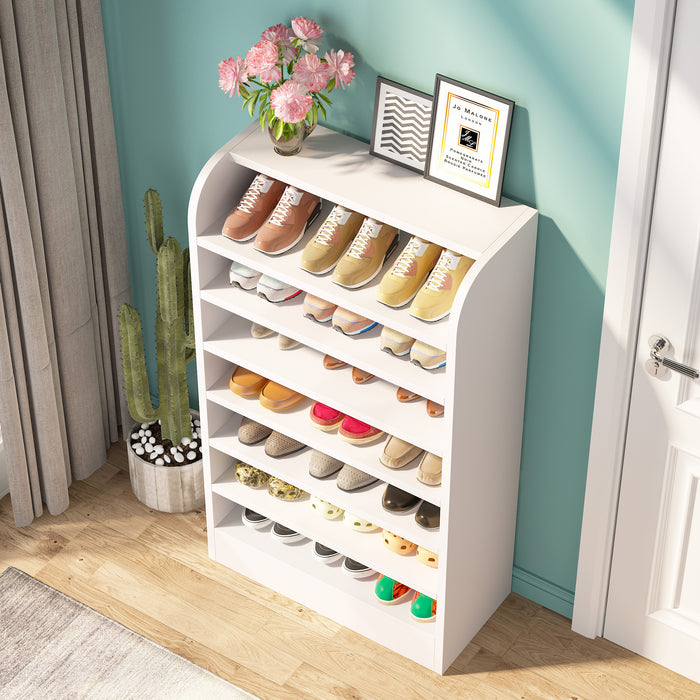 8-Tier Shoe Rack, Wooden Shoe Shelf Shoe Storage Cabinet Tribesigns